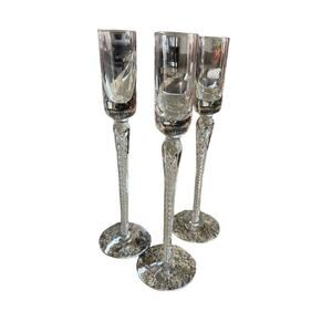 Cordials / liqueur air twist  stem Glasses hand blown set of 3  vintage